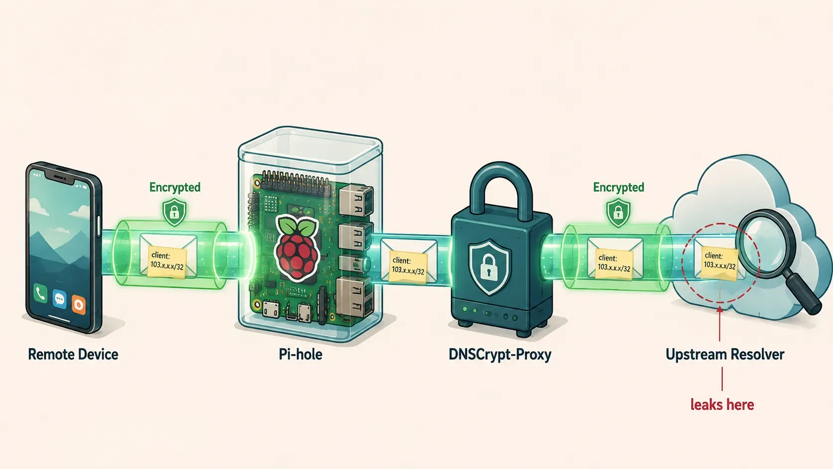 ECS now leaks — Privacy alert — image generated via chatGPT