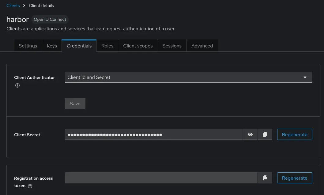In Keycloak Client settings, chose Credentials tab and copy the Client secret