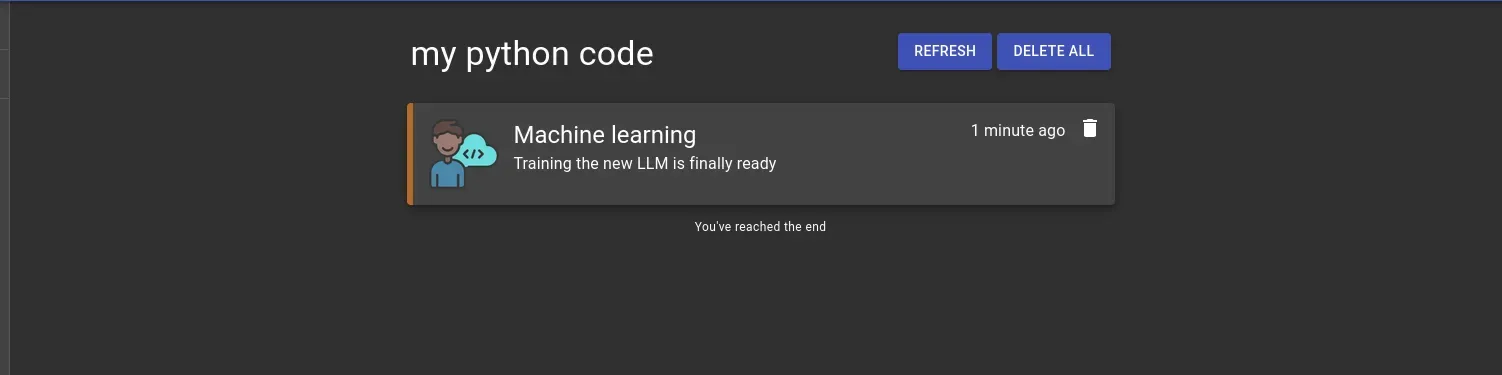 Notification well received
