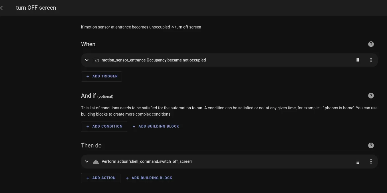 Create automation accordingly