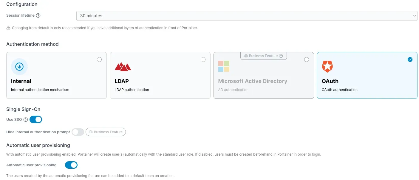 Enable Automatic user provisioning